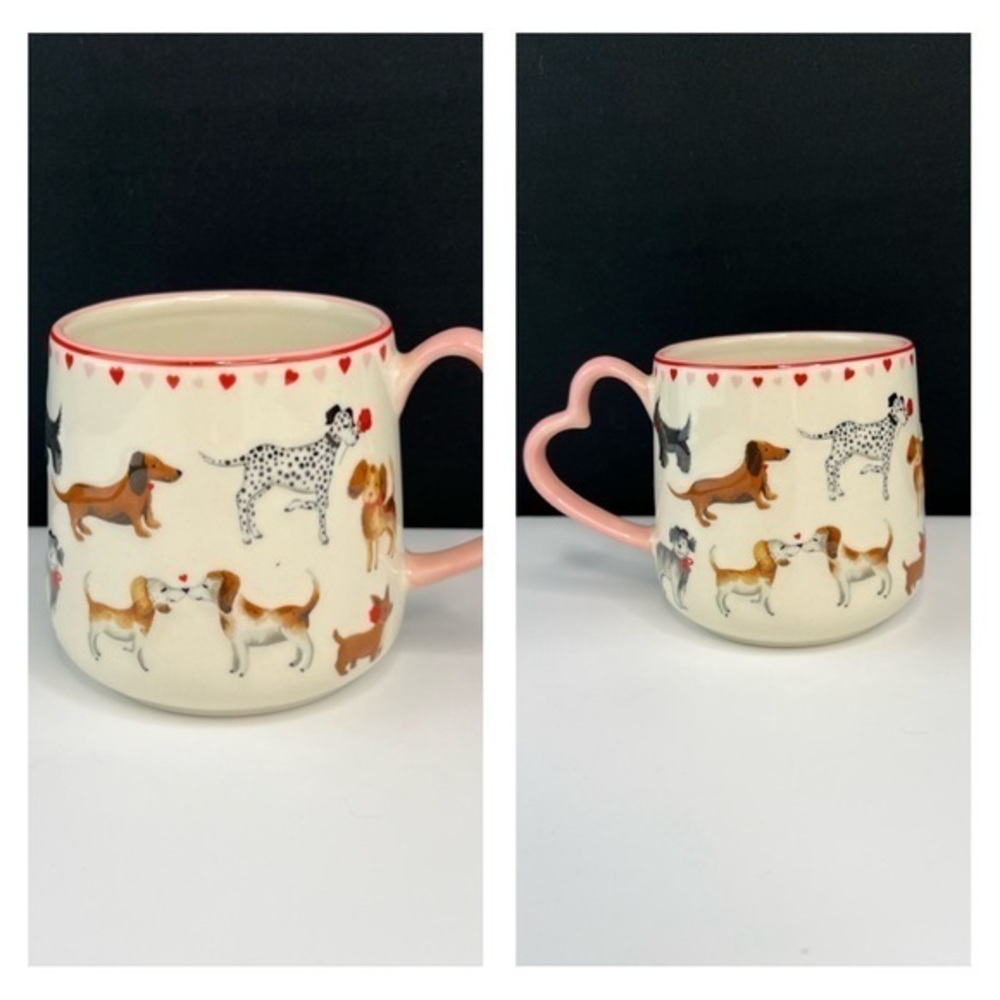 PETS - Pet Love - 3/$48 - ‘Mixed Breeds Heart Handle’ ceramic mug. NWT. Firm!